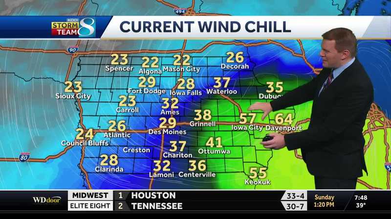 Iowa weather: Cold and windy with a few rain and snow showers