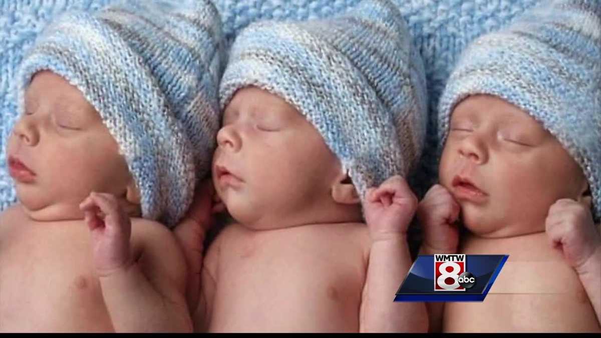 Maine family rare identical triplets