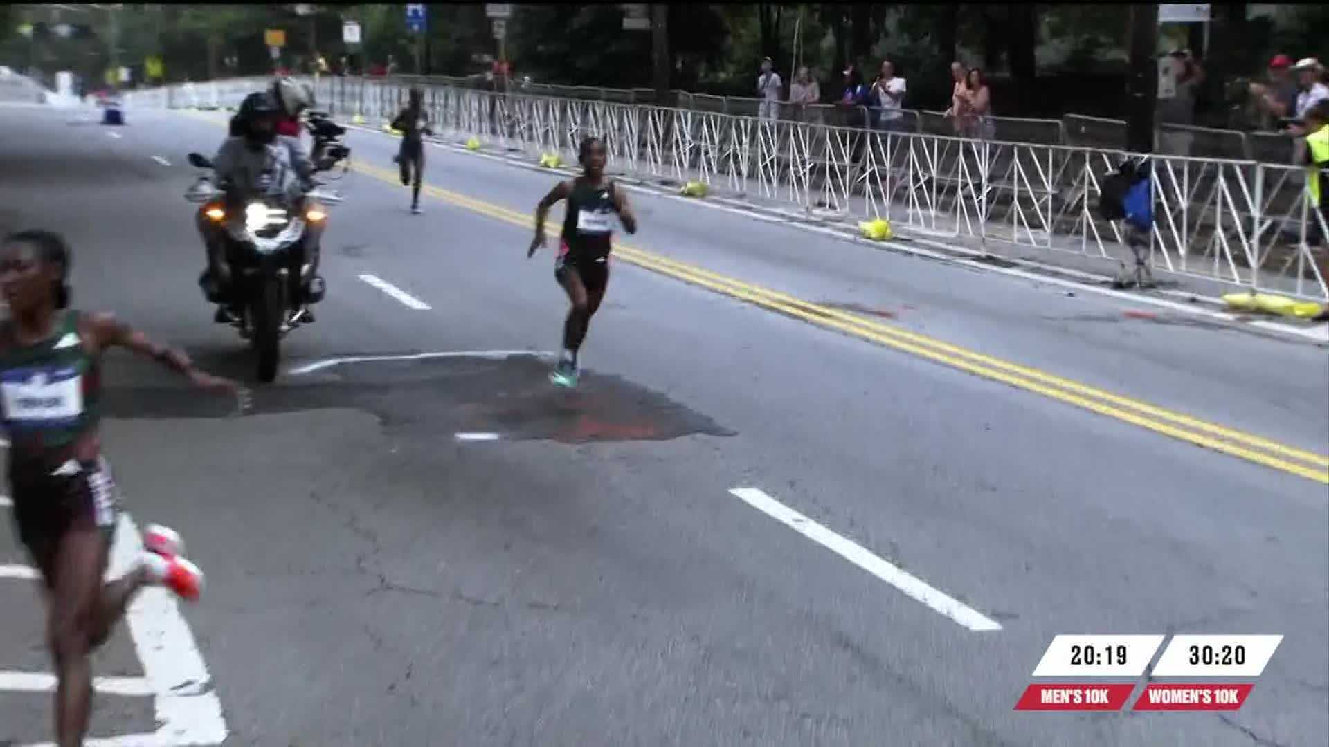 VIDEO: Elite runner in a 10K race took a wrong turn meters from the finish. It cost her thousands