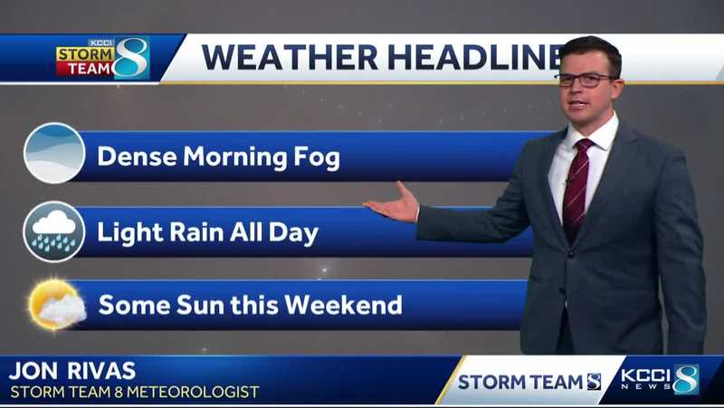 Iowa weather: Dense fog and scattered showers to end the week