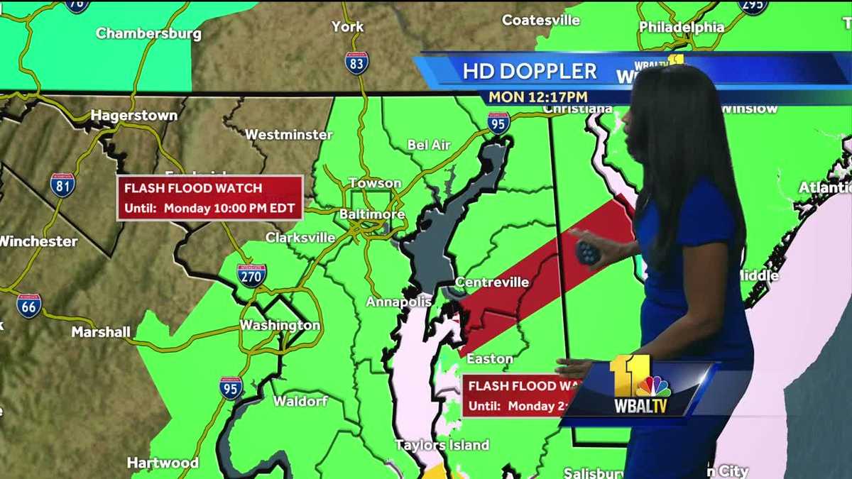 Flash flood watch in effect through Monday