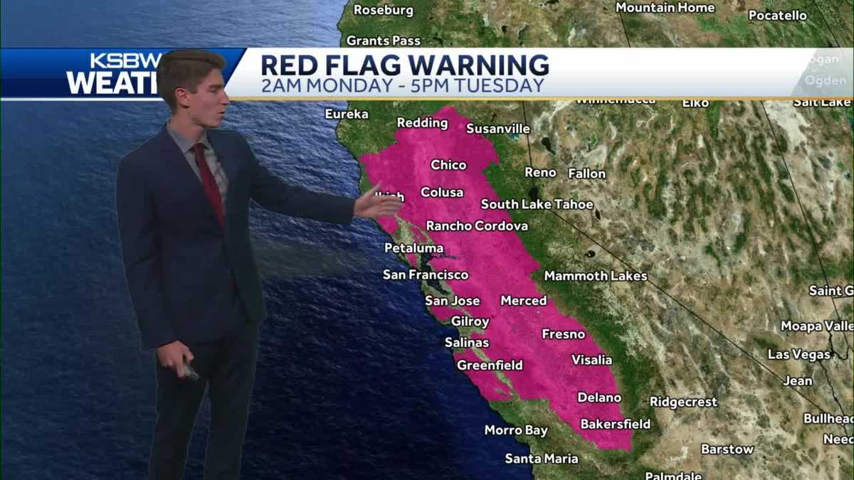 Red Flag Warning in Place with Wind Gusts up to 45mph This Afternoon