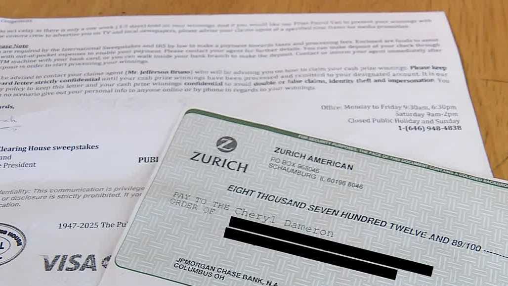 Fake check scams: Independence woman warns others after letter with fake check claims sweepstakes win