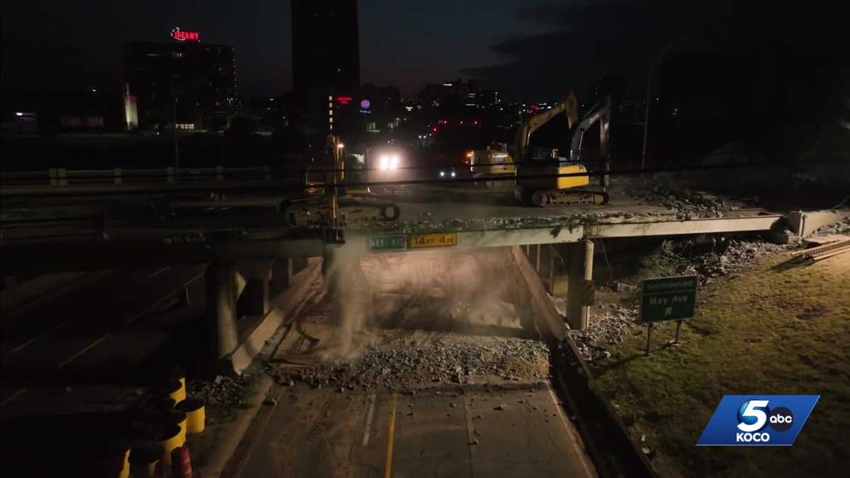 Nightly closures begin for North May Avenue bridge demolition in Oklahoma City