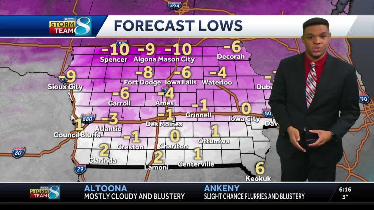 Hazardous Wind Chills Across Central Iowa Through Tuesday Morning