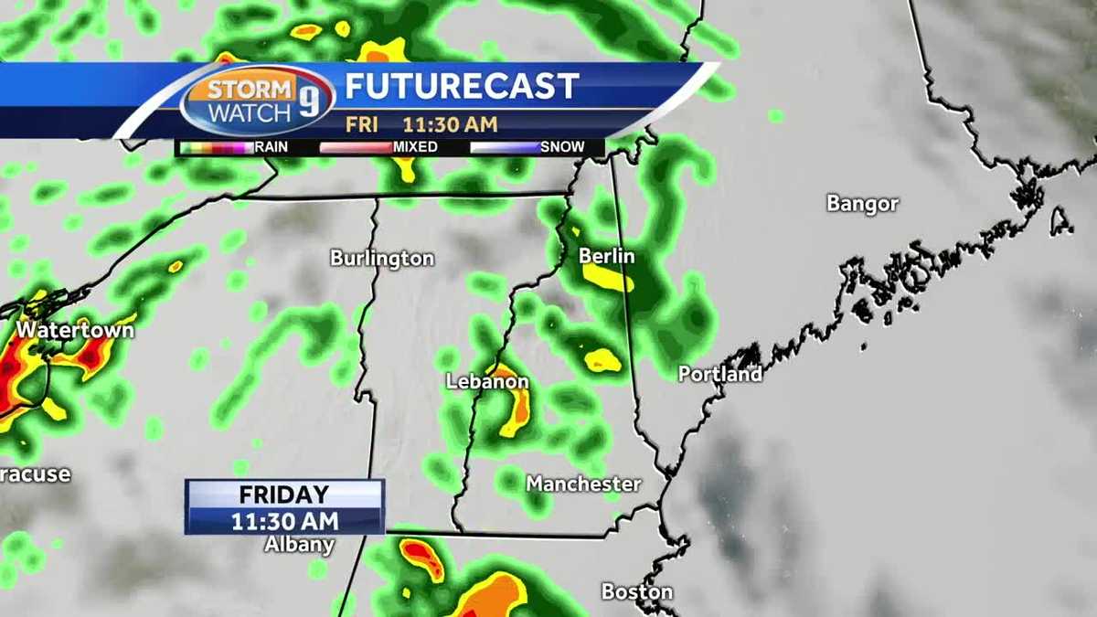 Scattered showers, storms for Friday