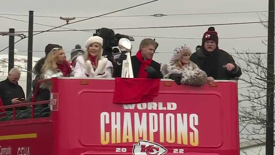 Chiefs parade: Andy Reid, Clark Hunt and the Lombardi Trophy