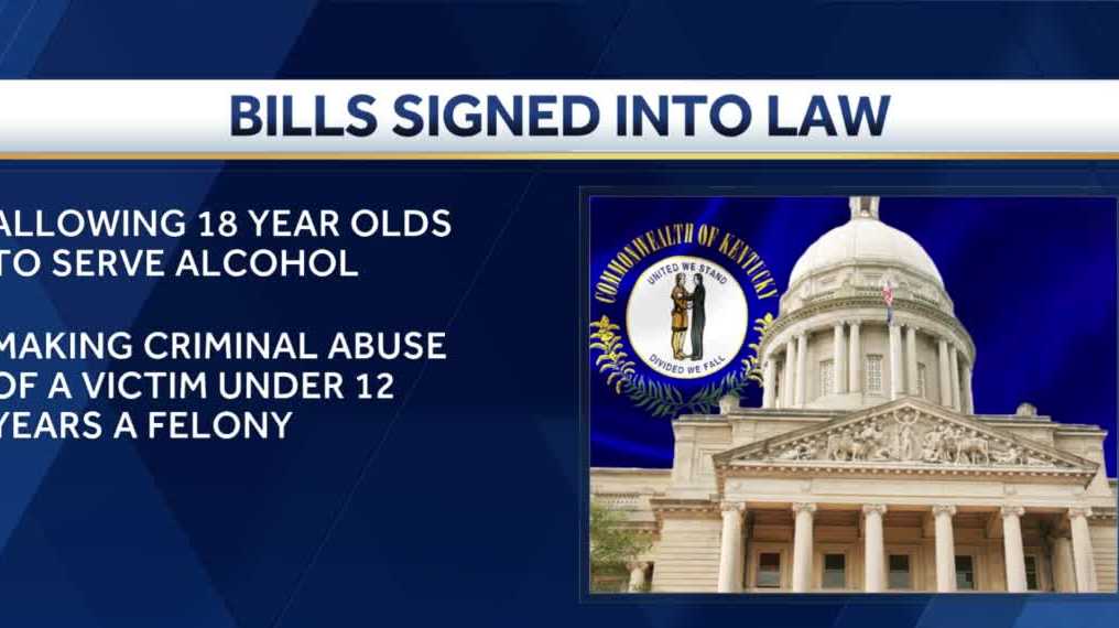 New Kentucky law will allow 18-year-old workers to serve alcohol 