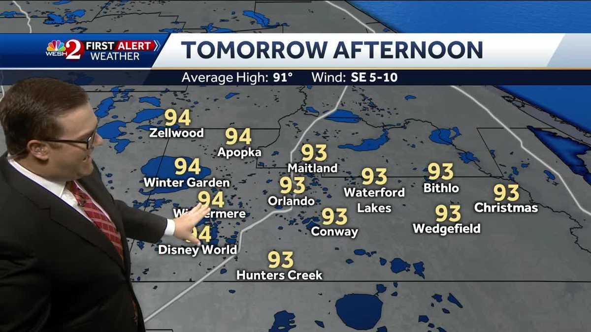 Temps in the 90s for your Wednesday
