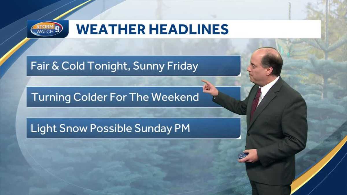 New Hampshire weather video Cold night ahead