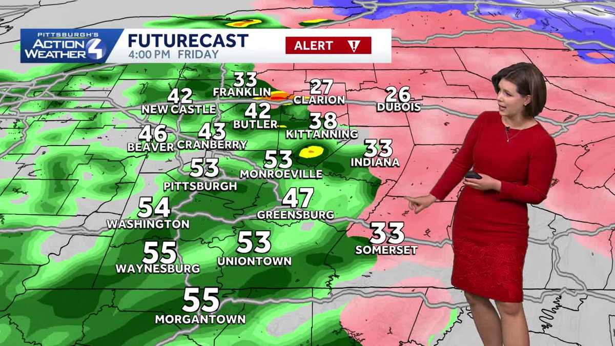 Rain comes to an end... Cold temps for Saturday