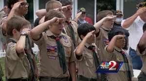Boy Scouts, American Legion hold flag retirement ceremony