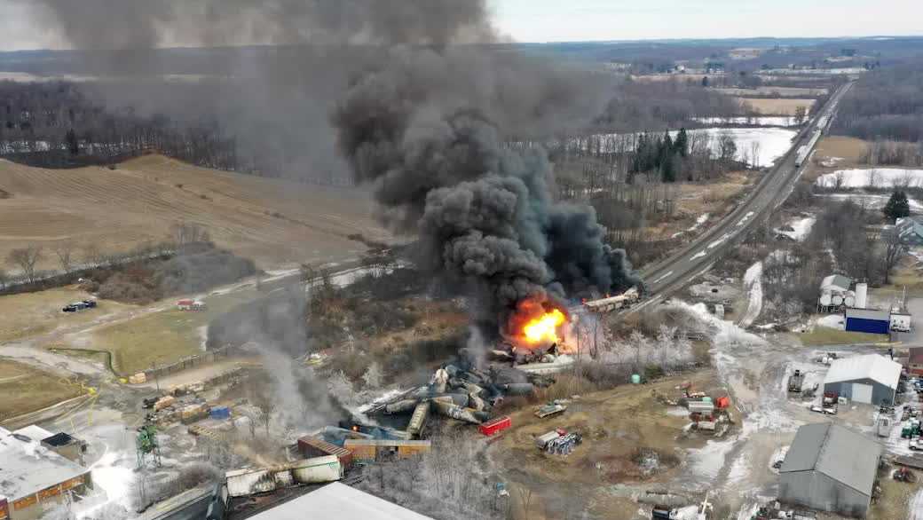 AP Exclusive: EPA didn't declare a public health emergency after fiery train derailment
