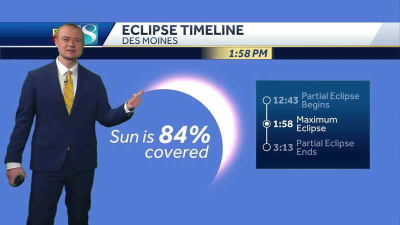 Solar eclipse 2024: What will the April 8 eclipse look like in Iowa?