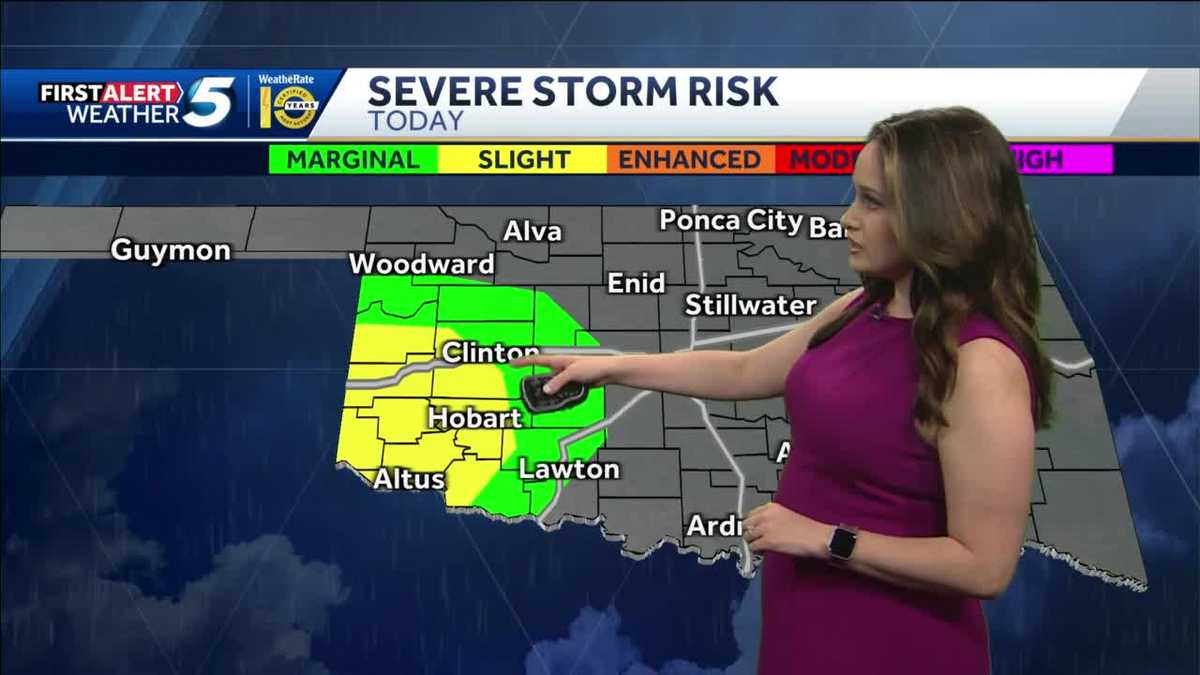 Isolated storm risk tonight