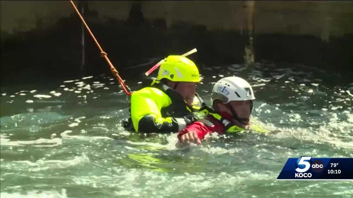 Oklahoma City firefighters train for water rescues on Hearts of Heroes