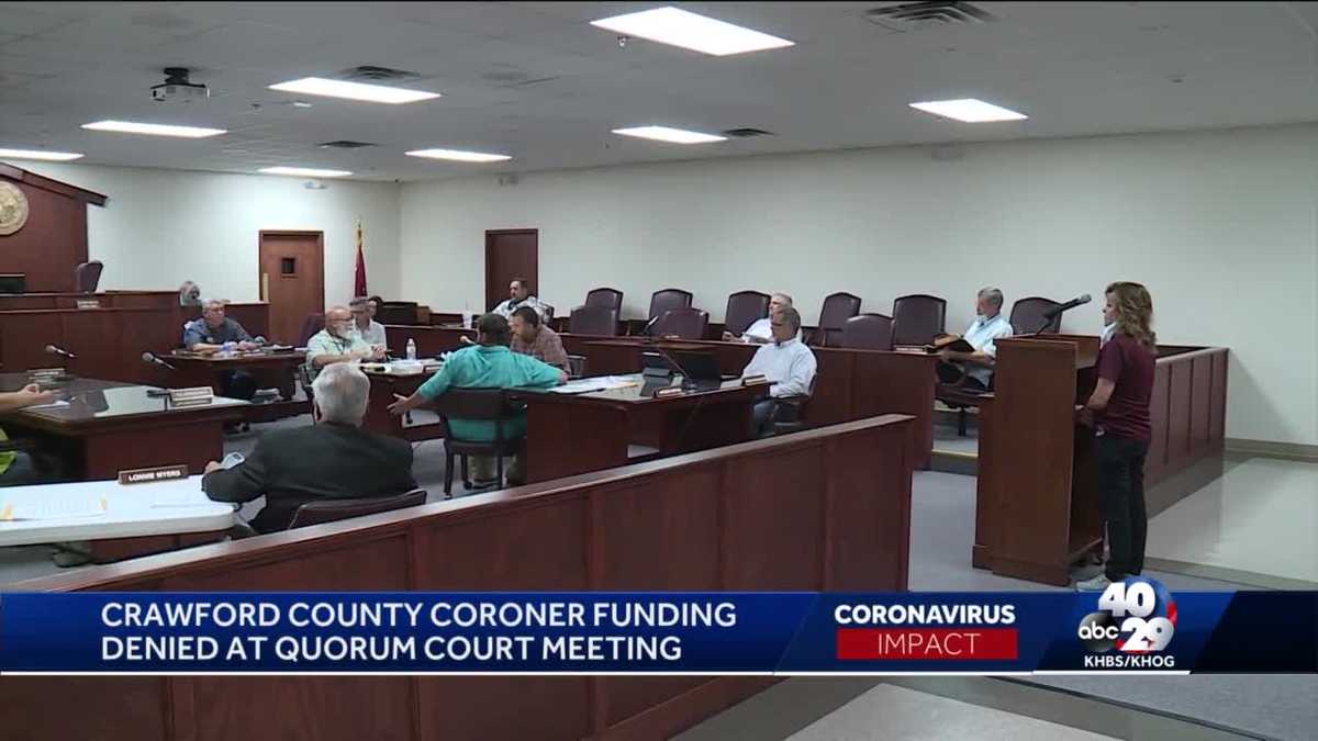 Crawford County coroner funding denied at quorum court meeting Crawford County coroner funding denied at quorum court meeting