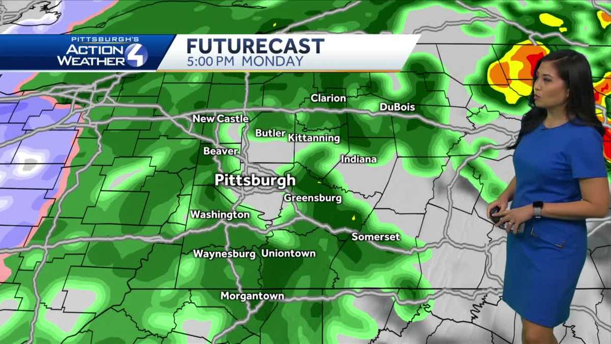 Sunny and Pleasant Sunday, Widespread Rain Monday