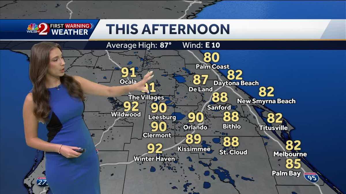 Orlando Florida forecast: Sunny Friday with highs reaching 90
