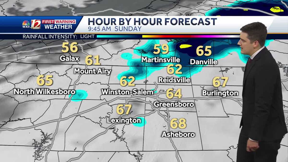 Drying out and much cooler on Sunday, pleasant week ahead