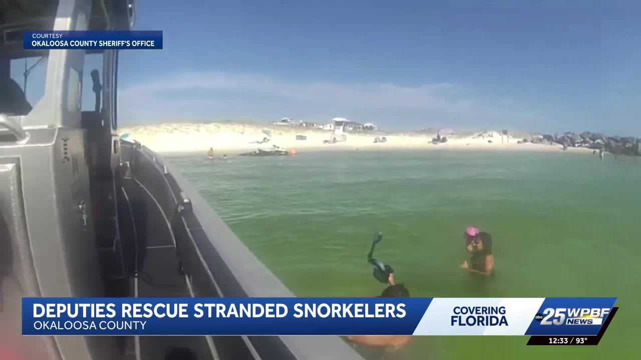 Two snorkelers rescued after strong current carries them from shore in Destin
