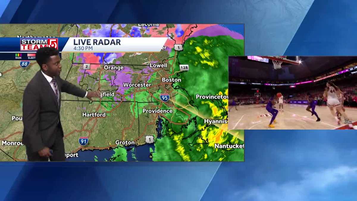 Video: Some showers linger as steady rain moves offshore
