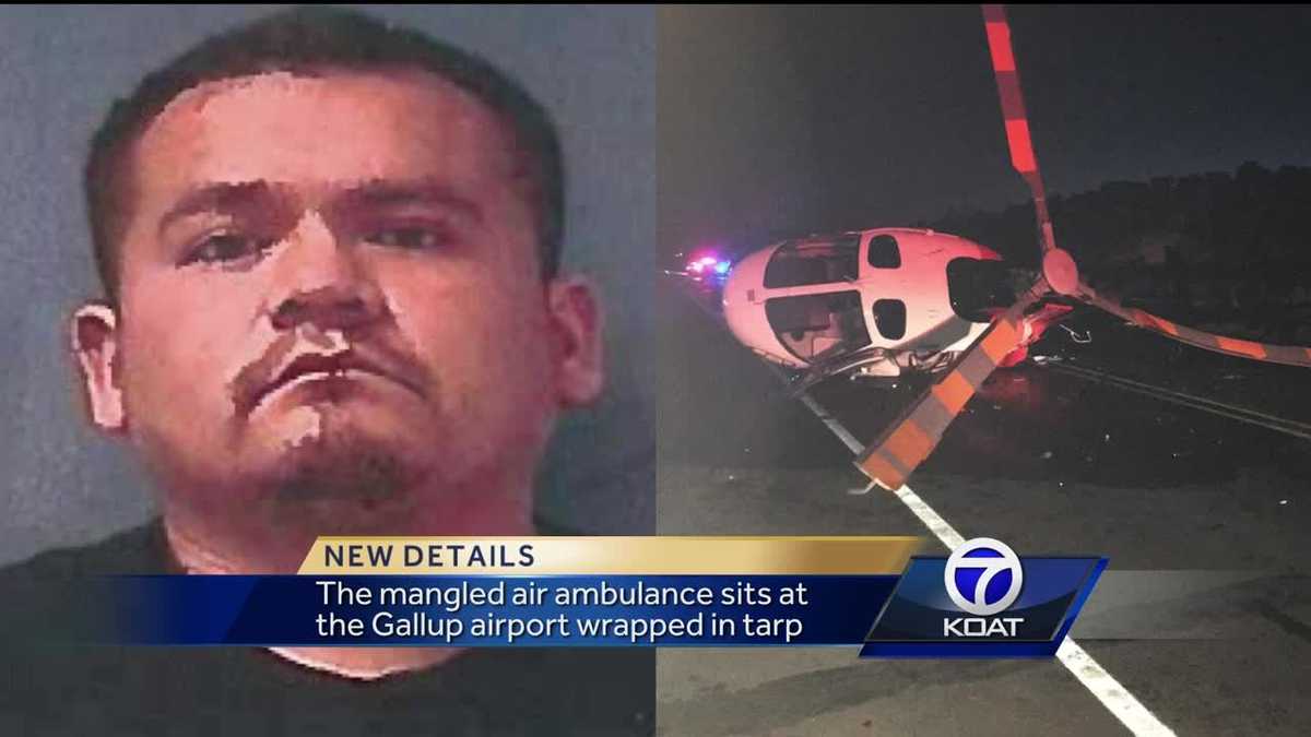 Accused drunk driver leaves medical helicopter mangled after crash