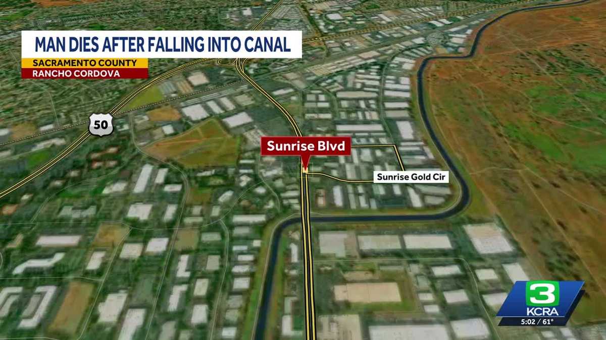 Man dies after falling into canal in Rancho Cordova, Sac Metro Fire says