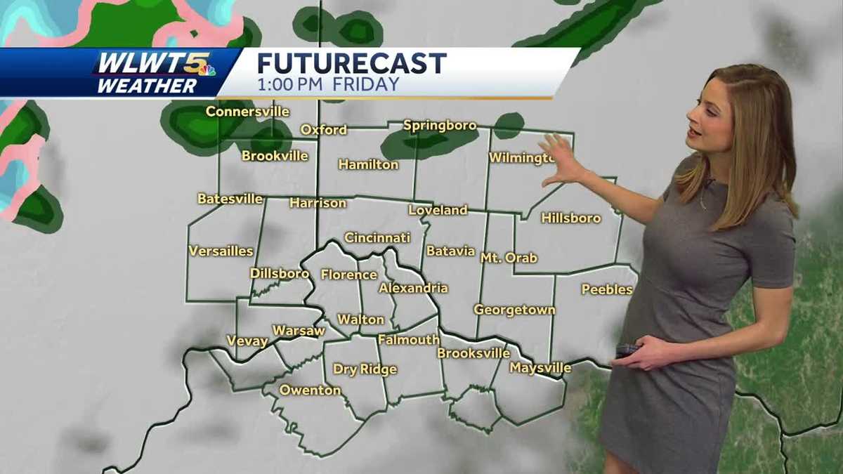 Spotty showers possible Friday afternoon