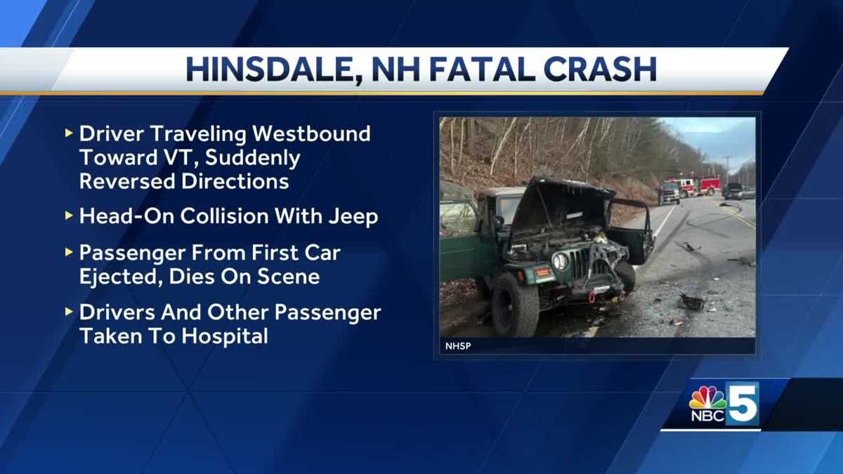 One dead, two seriously injured in deadly Hinsdale NH crash
