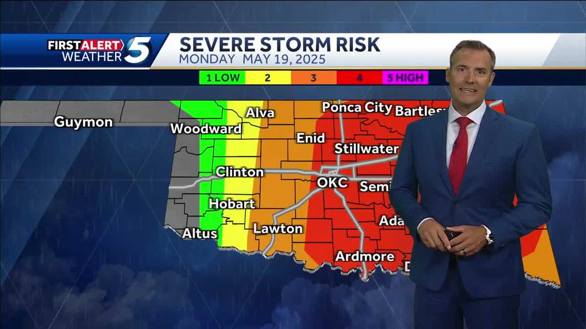 FORECAST: Dangerous storm risk Monday in Oklahoma