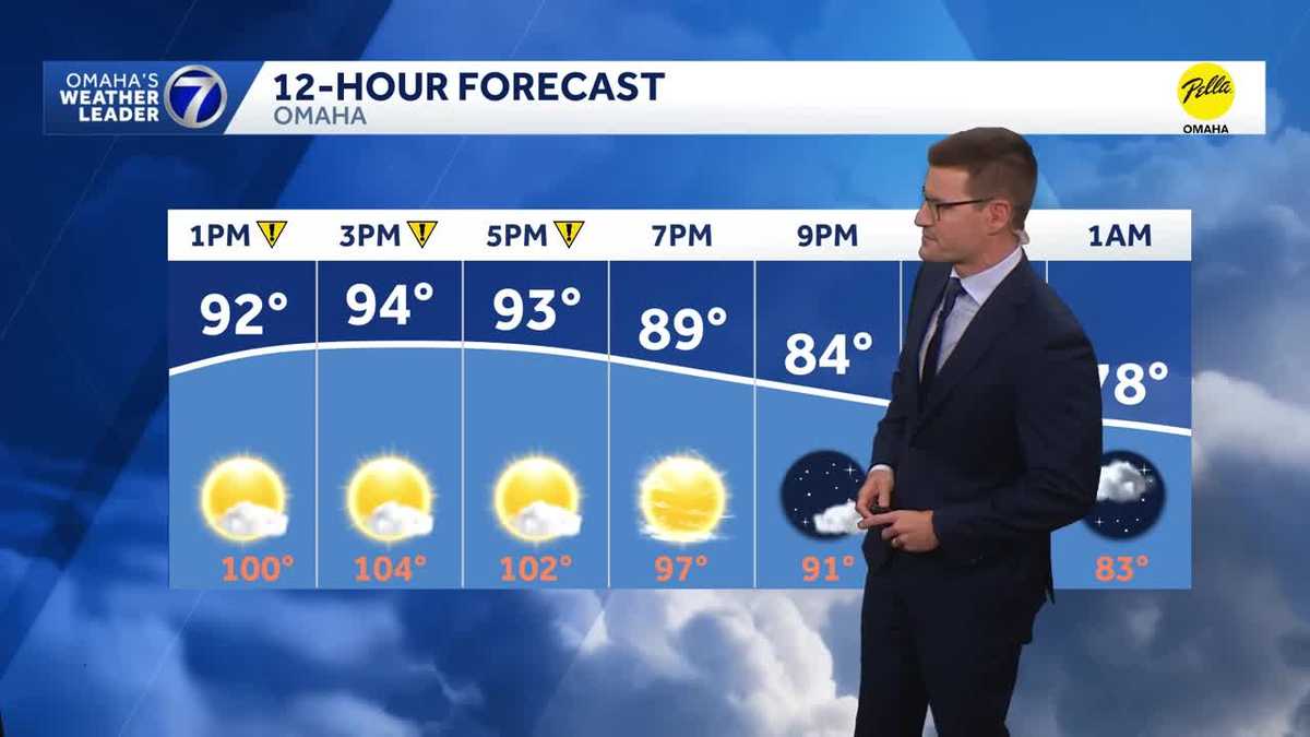 Heating up again Tuesday afternoon in Omaha area