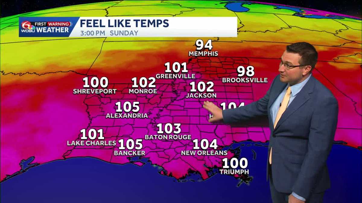 Hot and humid for Sunday, rain likely for the start of next week