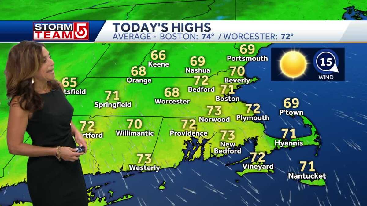 Video: Bright, sunny day with temps reaching 70