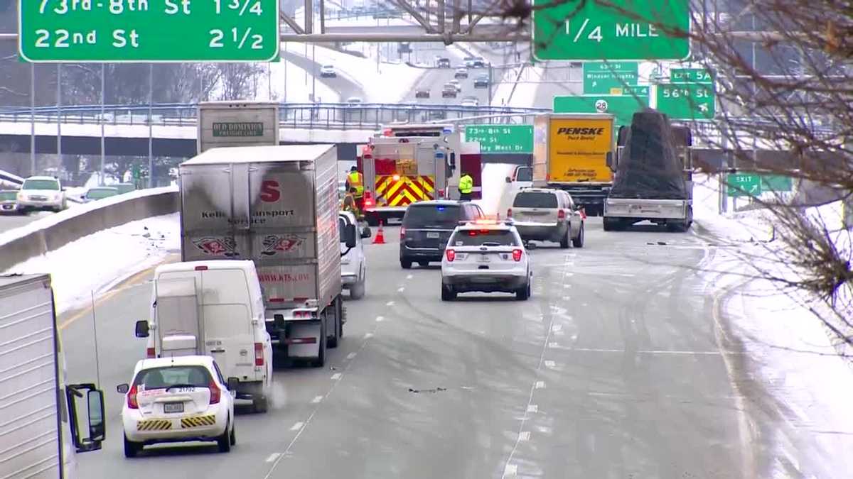 Major crash causes traffic backup on westbound I-235