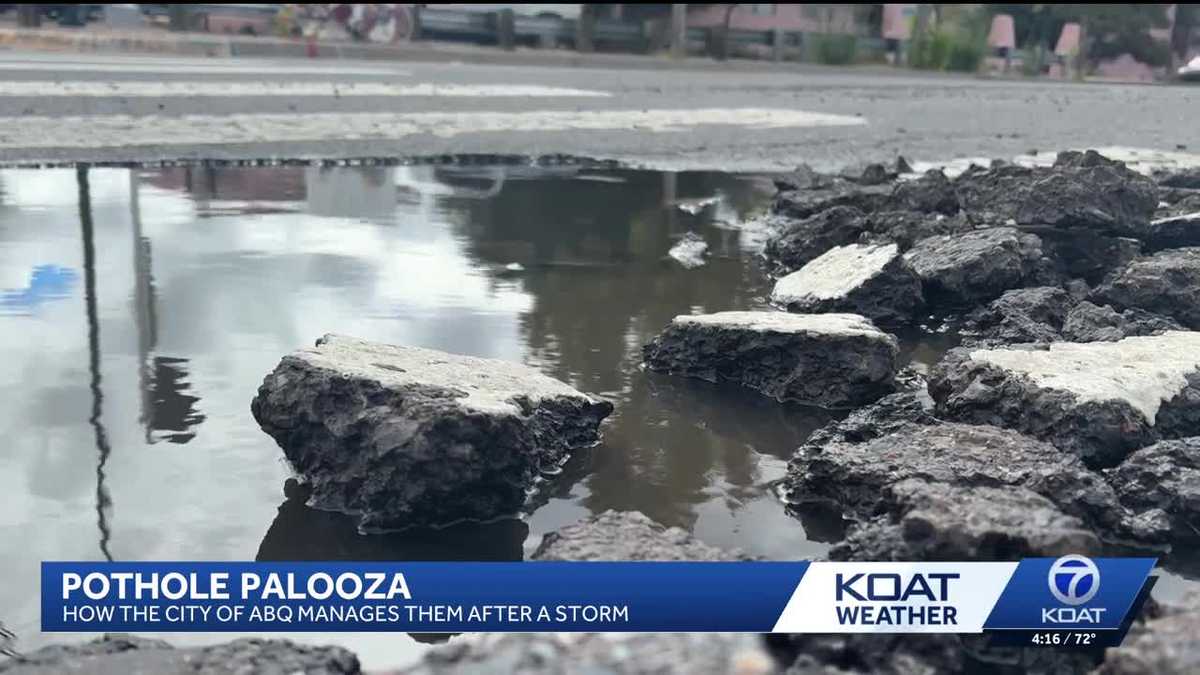 Albuquerque crews repair potholes after post-storm surge