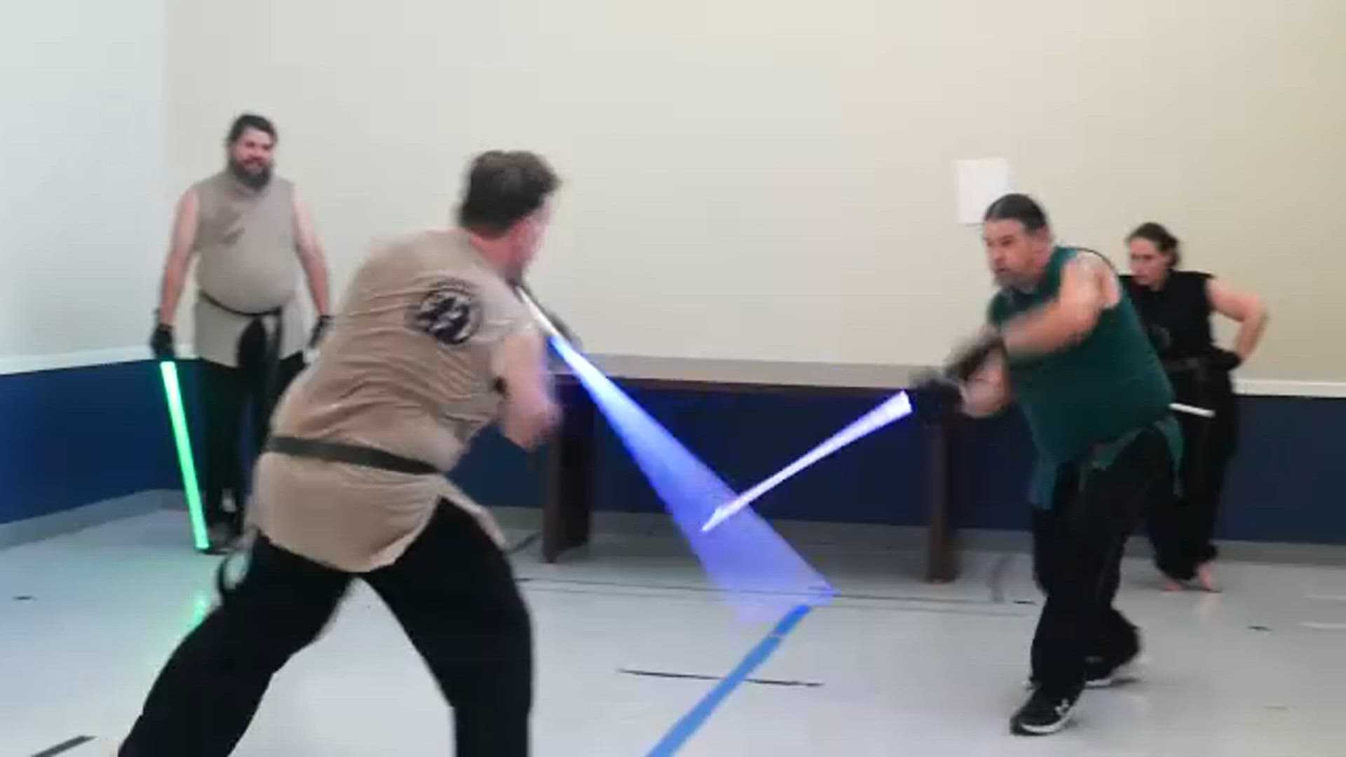 Star Wars fans learn to duel like a Jedi in lightsaber combat class