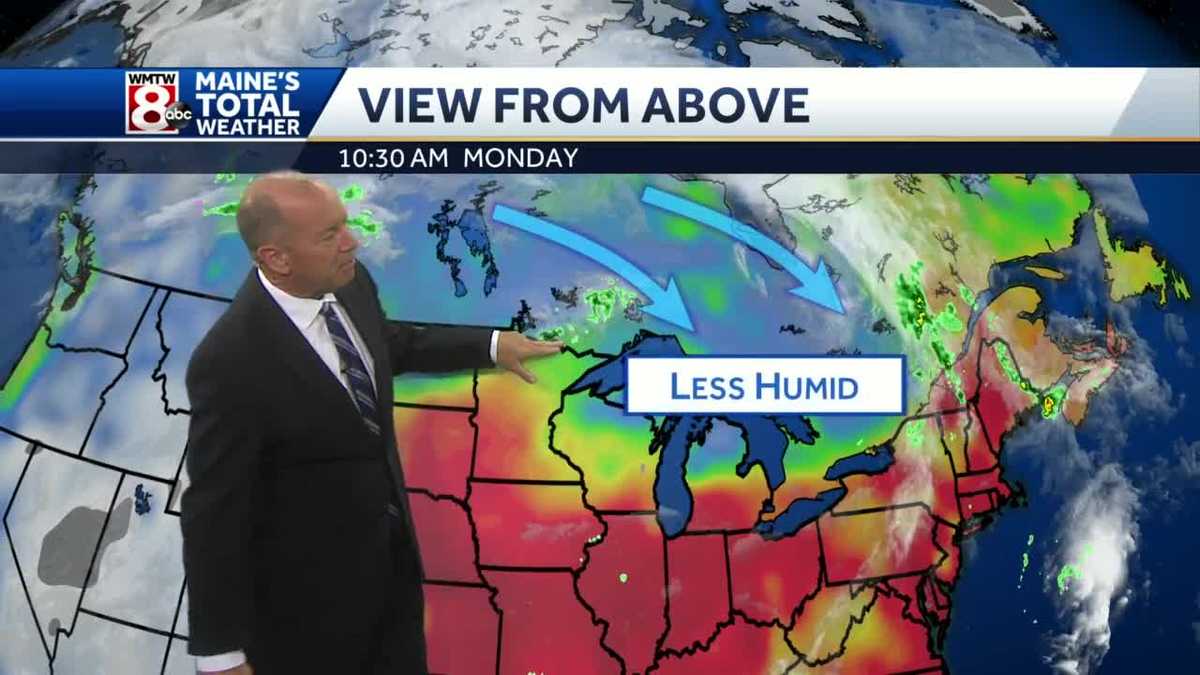 Warm temperatures, but a break from humidity today