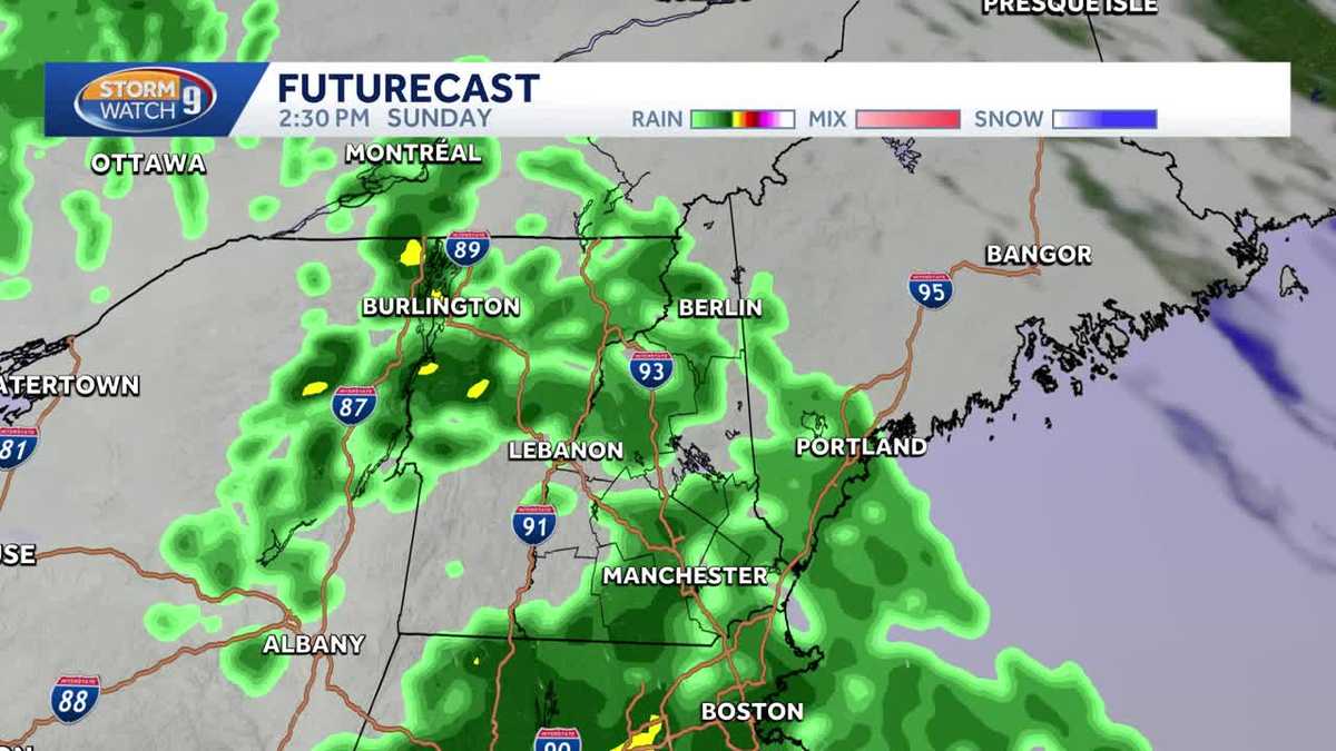 New Hampshire hourly weather: Track rain over holiday weekend