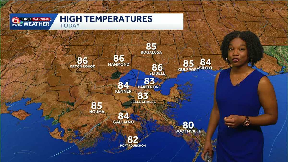 Another sunny, warm day ahead in your Tuesday New Orleans forecast