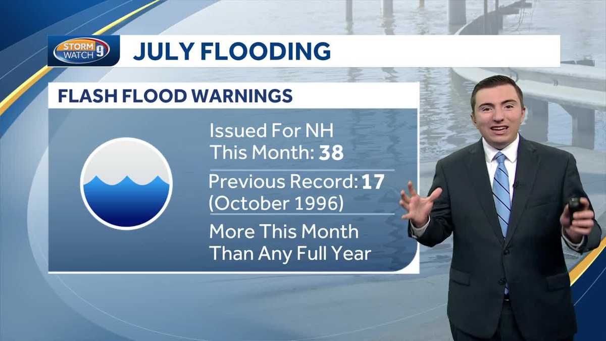 NWS: 38 flash flood warnings issued in July 2023 in NH