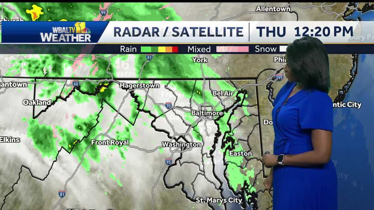 Warmer temps with scattered showers through Friday