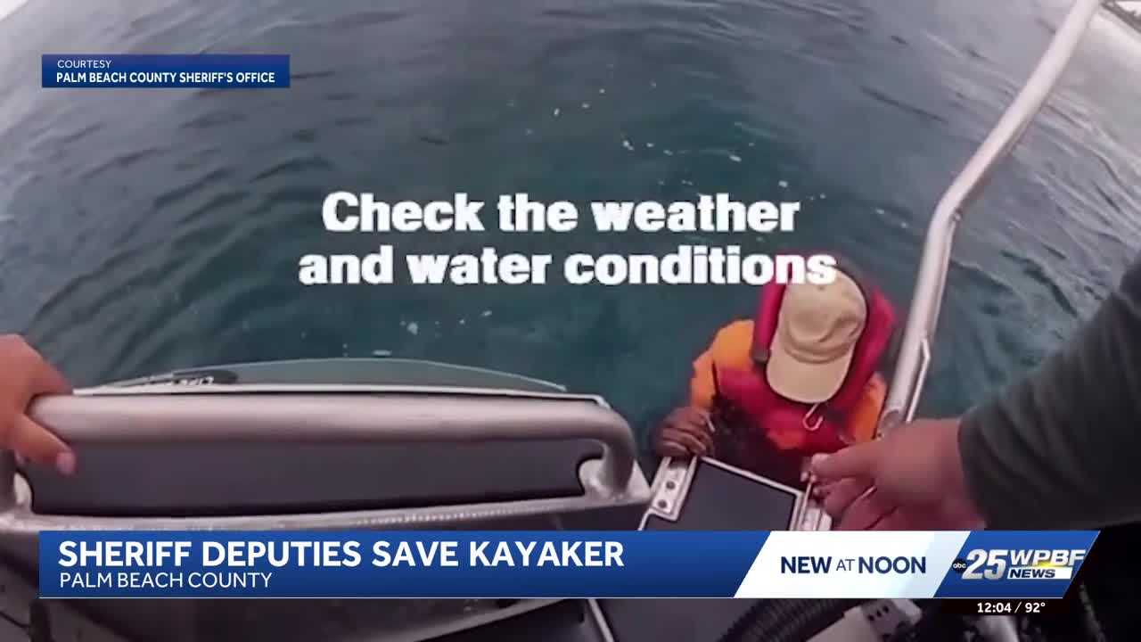 Man rescued after kayak overturns in Lake Worth Inlet