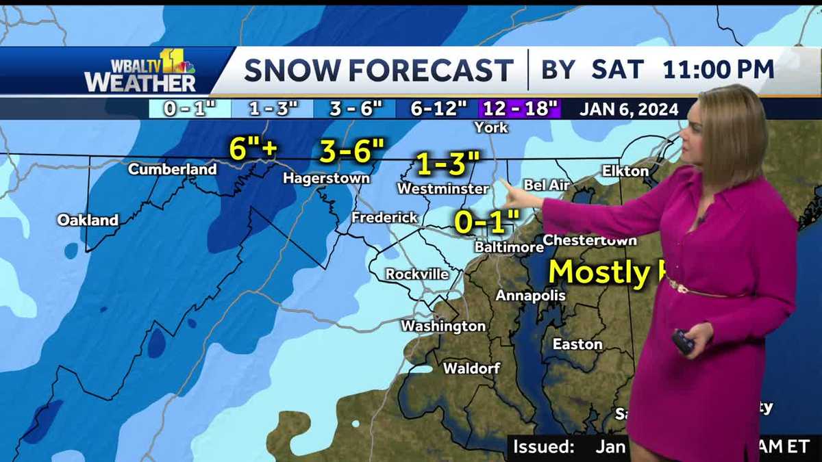 Snow accumulation forecast update