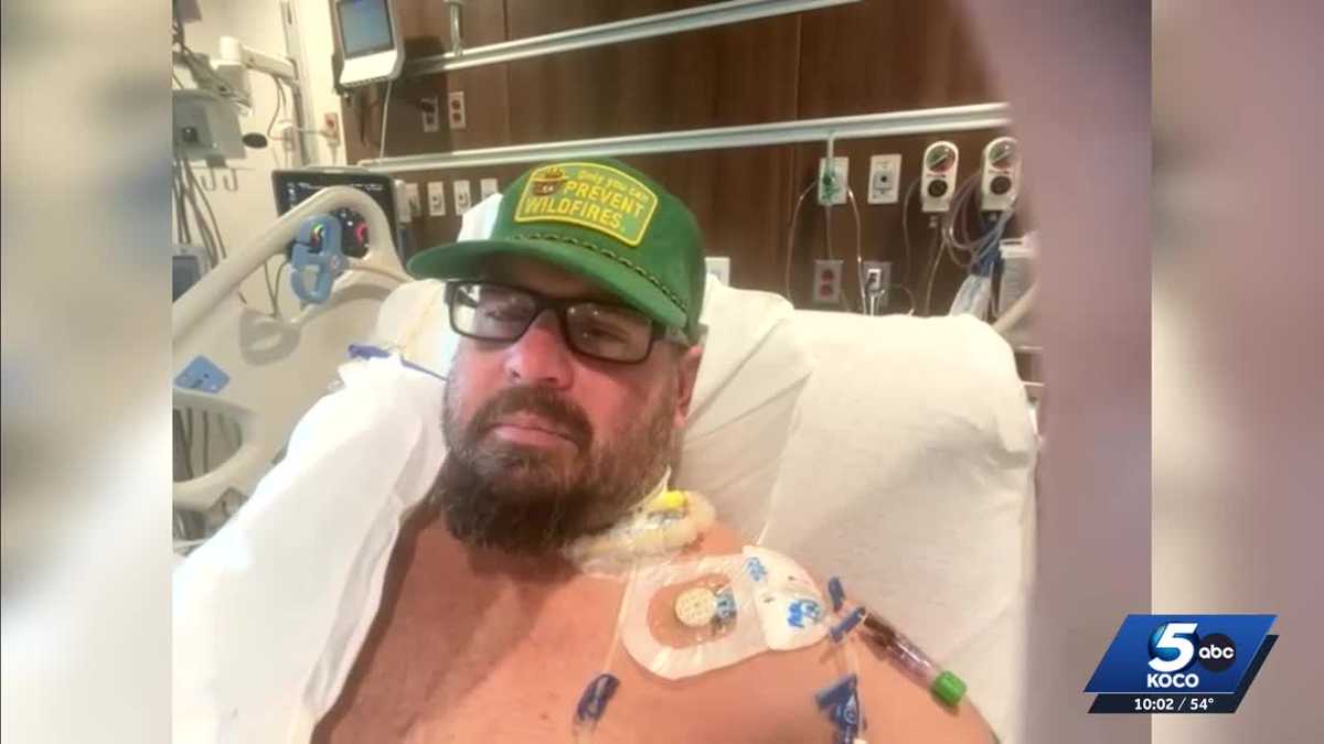 Firefighter, whose heart stopped several times, shares miraculous survival story from hospital bed