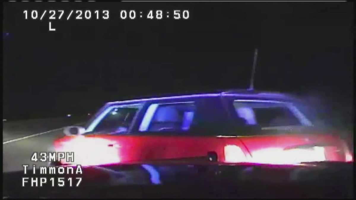 Slowspeed chase caught on dashcam video