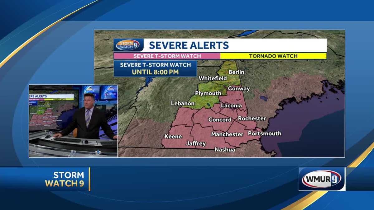 New Hampshire forecast video: Severe thunderstorm watch Thursday