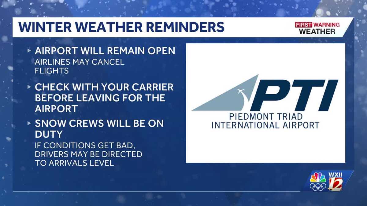 Winter weather possible this weekend: What PTI travelers should know before flying