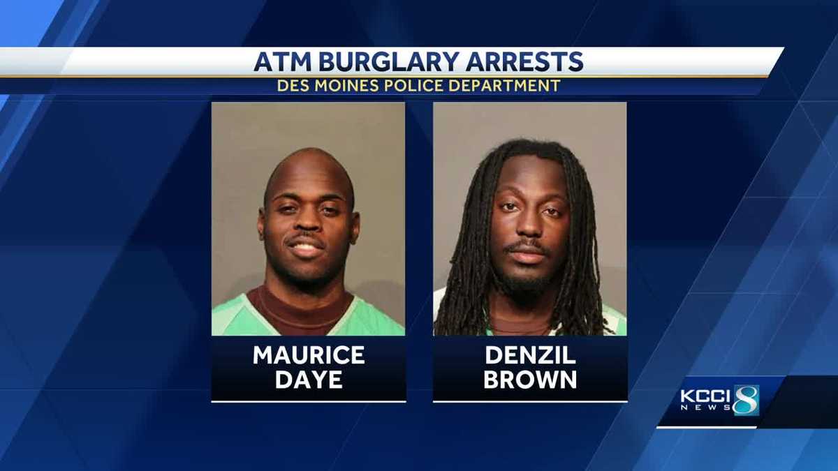 Two Des Moines men charged with felonies for ATM burglaries