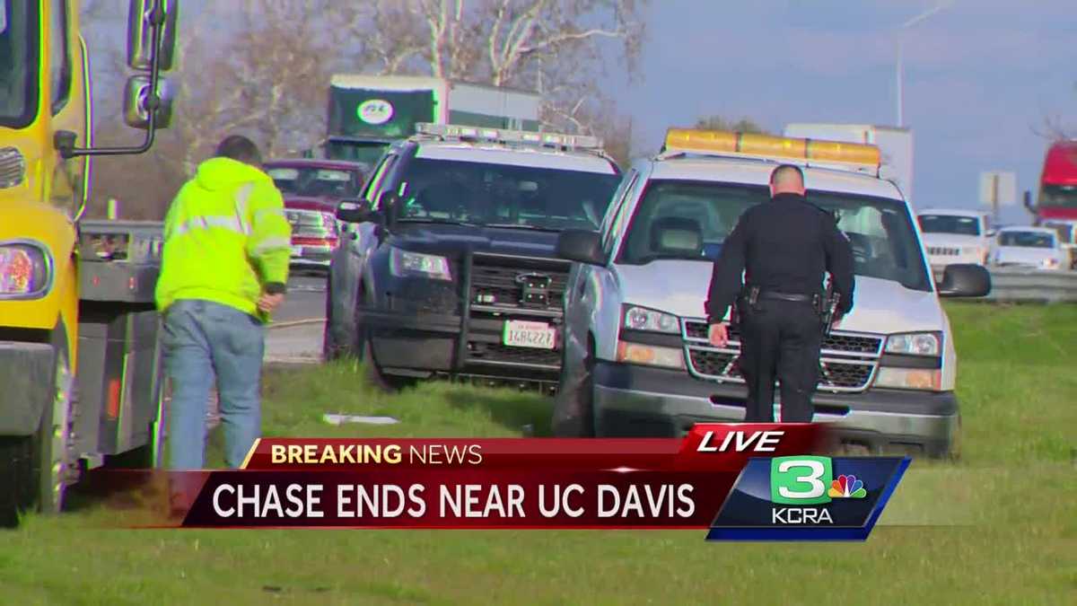 CHP spike strip helps end chase near UC Davis